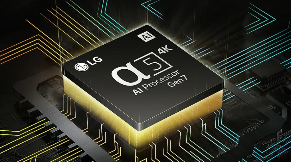 Chip xử lý a5 Ai Processor 4k Gen 7 giúp Smart Tivi QNED LG 4K 55 inch 55QNED80TSA ThinQ AI có chát lượng hình ảnh vượt trội